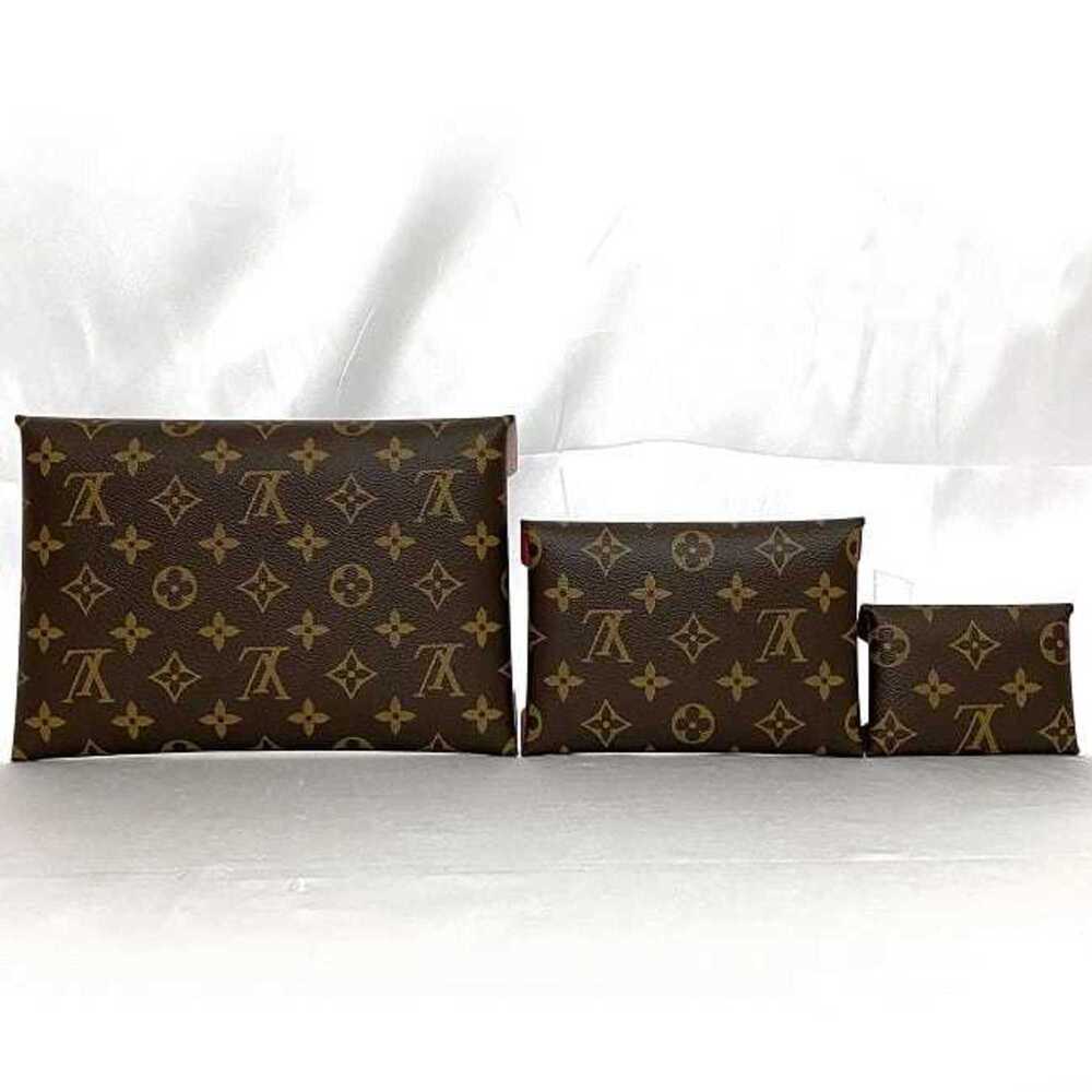 LOUIS VUITTON Authentic Brown Monogram Canvas Pochette Pouch - Picture 4 of 11